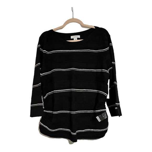 Liz Claiborne Womens Boat Neck 3/4 Sleeve Pullover Sweater NWT, Size XL - Picture 1 of 7